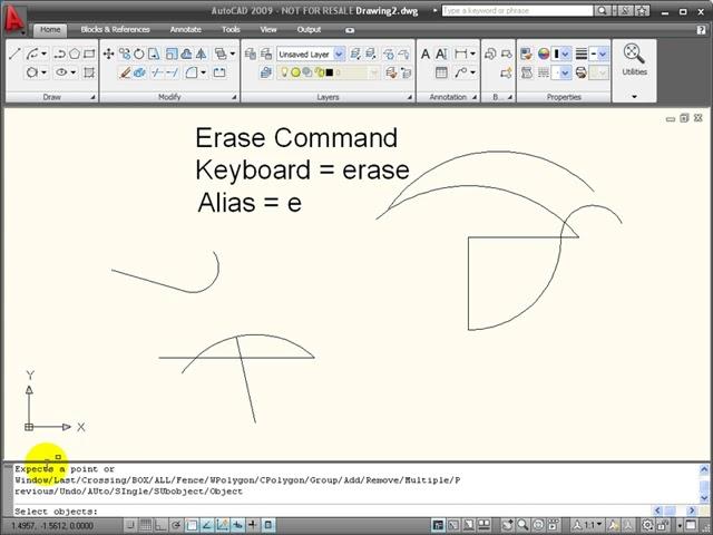 AutoCAD Explained - Using the ERASE Command