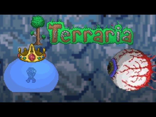 Terraria Mobile Master Mode mode 1.4.4.9.5 Eye Of Cthulhu And King Slime in 5 Minutes!