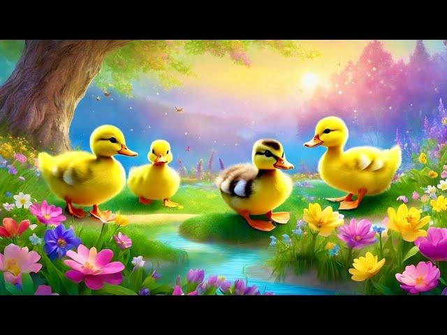 Five Little Ducks Colorful Song | Fun Counting and Color Song | Nursery Rhymes & Kids Songs