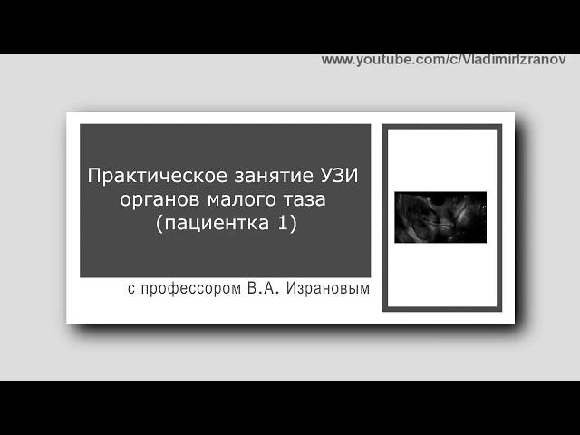 Практическое занятие: УЗИ органов малого таза у женщин (пациентка 1)