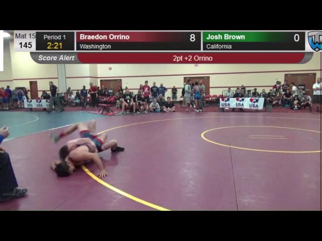 490 Men 145 Braedon Orrino Washington vs Josh Brown California 4760461104