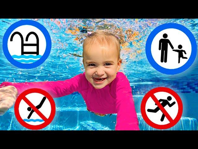 Alice learns safety rules in the pool - Useful story for kids