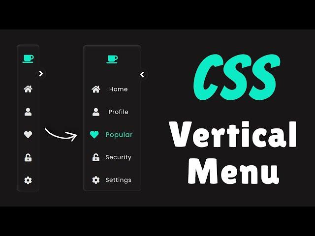 Vertical Menu design ONLY with Html and Css