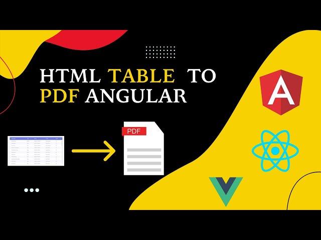 html to pdf | jspdf html to pdf |html table to Pdf Angular | html table to Pdf React | jspdf