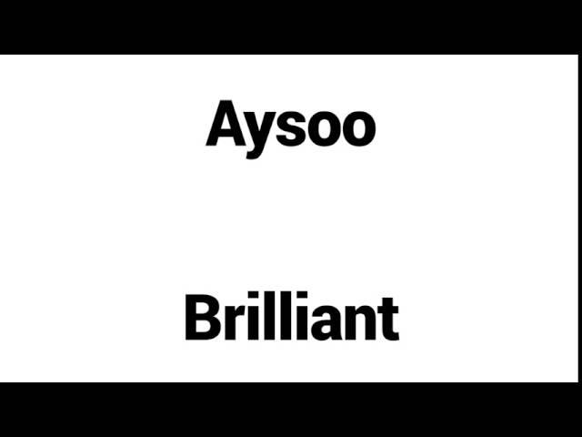 How to Pronounce Aysoo! - Middle Eastern Names