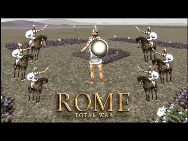 Silver Shield Pikemen Box vs Massed Round Shield Cavalry in Rome: Total War