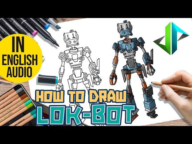 [DRAWPEDIA] HOW TO DRAW *NEW* LOK-BOT SKIN from FORTNITE - STEP BY STEP DRAWING TUTORIAL