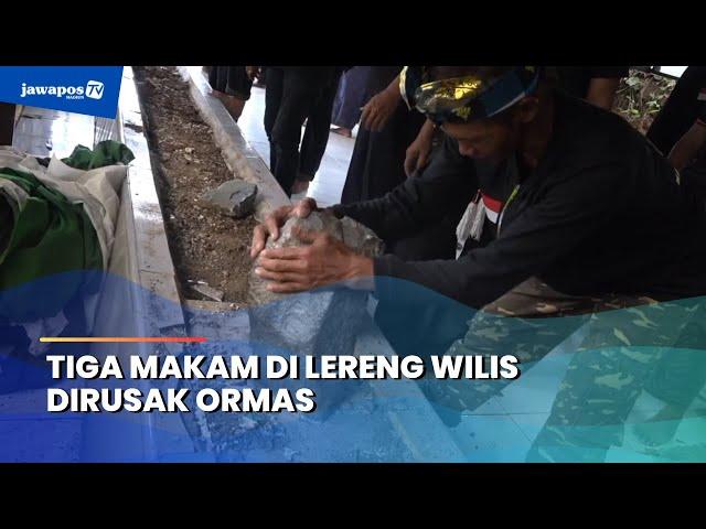 MADIUN - Tiga Makam di Lereng Wilis Dirusak Ormas