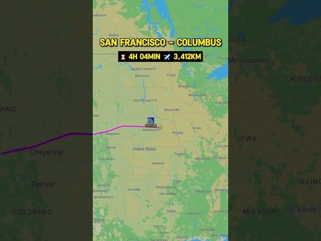 SAN FRANCISCO (SFO) to COLUMBUS (CMH) UNITED AIRLINES FLIGHT UA1126 #flight #aviation #airport