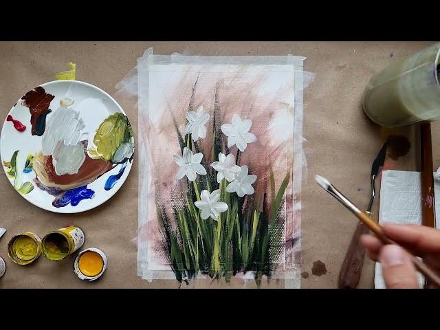 Daffodils | We draw simply with paints