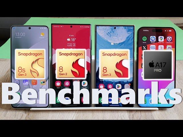 Benchmark Wars: 8s Gen 3 vs 8 Gen 2 vs 8 Gen 3 vs A17 Pro (Xiaomi vs Samsung vs Apple)