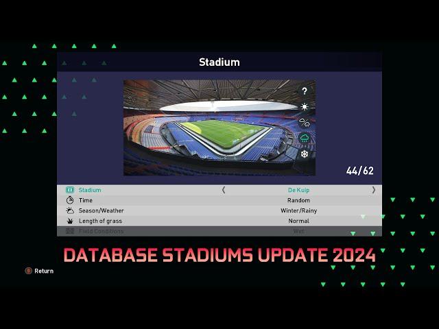 DATABASE STADIUMS UPDATE 2024 - PES 2021 & FOOTBALL LIFE - How To Instalation