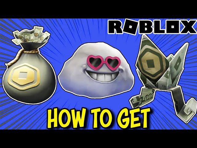 How To Get HEART SHADES BOBUX CLOUD, ORIGAMI ROBUX CROWN & COIN SACK on Roblox