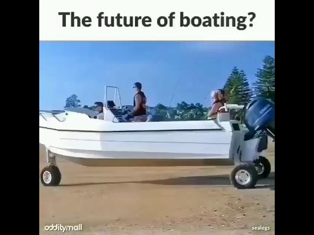 These incredible amphibious boats have 3 retractable wheels that easily get you in and //Tech_Jone//