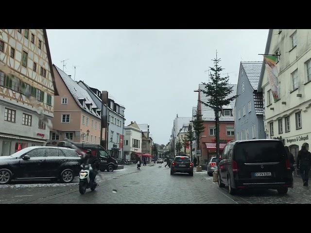 Driving in Memmingen, Germany,  January 2, 2019