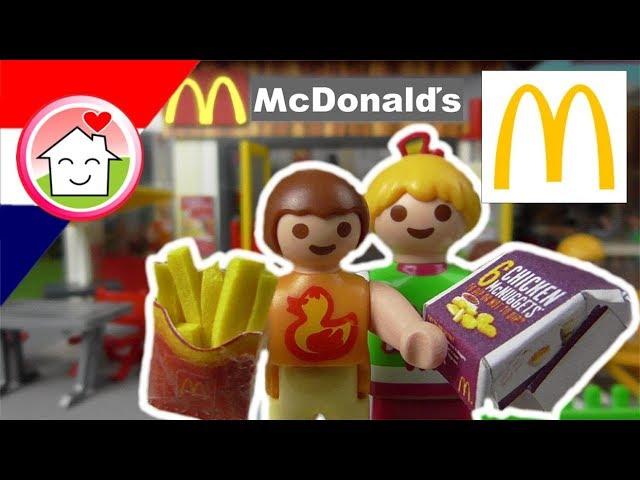 Playmobil filmpje Nederlands Bij de McDonalds - Familie Huizer