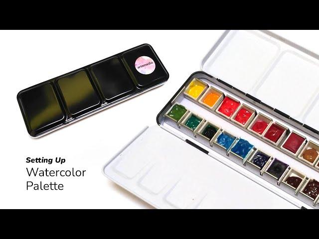 Setting Up My Artemedia Metal Palette Watercolor Half Pan 24