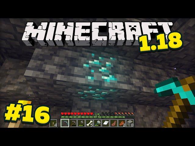 Майнкрафт 1.18 Выживание без модов! Как добыть много алмазов в minecraft #16