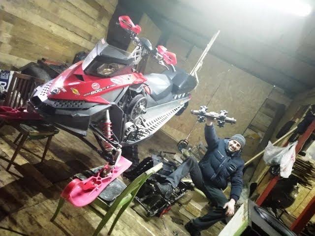 Замена гусеницы,замена подшипников ведущего вала Ski doo