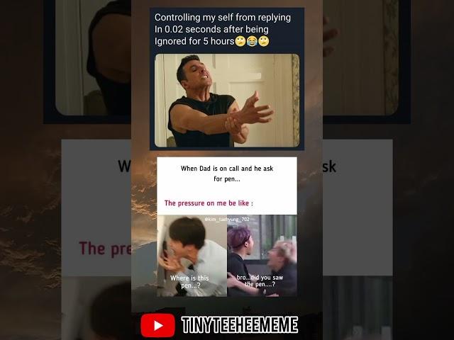 controlling my self from replying #funny #meme