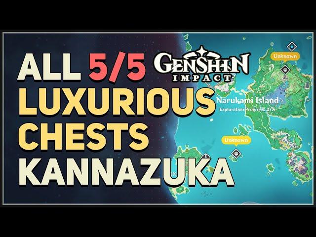 All 5 Kannazuka Luxurious Chest Puzzles Genshin Impact