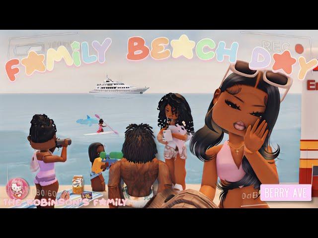 FAMILY BEACH DAY! *Mari got stung?!* | BERRY AVENUE ROLEPLAY! *Roblox Roleplay* | EP1 S1