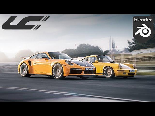 Animate a Realistic Porsche Race with Blender - BTS