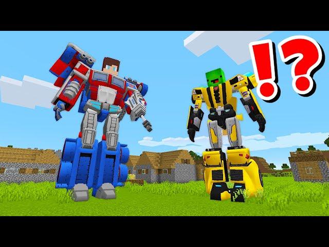 JJ and Mikey Become TRANSFORMERS CHALLENGE in Minecraft / Maizen Minecraft