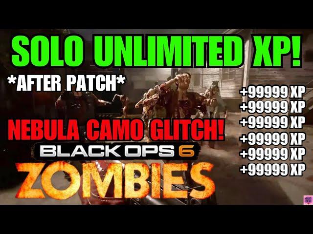 BO6 GLITCH - NEW SOLO UNLIMITED XP GLITCH *AFTER PATCH* (BO6 ZOMBIES GLITCH) EASY NEBULA CAMO GLITCH