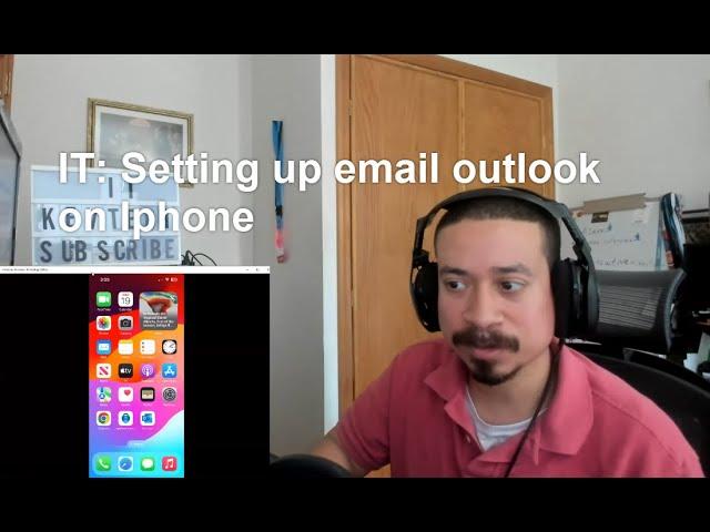 IT: Setting up email outlook on Iphone