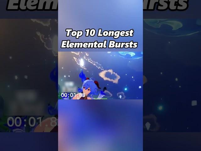 Top 10 Longest elemental bursts #genshin #genshinimpact #genshincharacters #genshintips