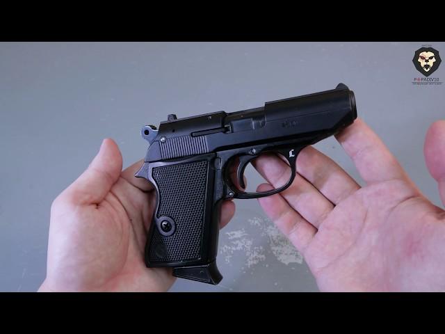 Охолощенный пистолет Chiappa Bond СО (СХП, 10ТК, Walther PPK) видео обзор 4k