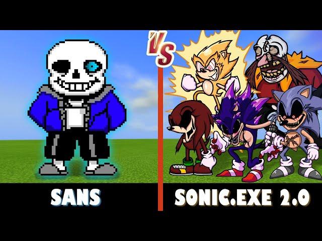 Sans vs. Sonic.EXE 2.0 | Minecraft (HE'S BACK!)