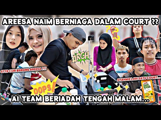 BAWAK AIR UNTUK AI TEAM DI COURT BADMINTON! NAIM JADI PENJUAL AIR