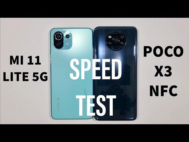 Xiaomi Mi 11 Lite 5G vs Xiaomi Poco X3 NFC Speed Test