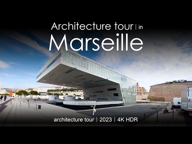 Marseille walking tour video 4K HDR in 2023 | modern architecture tour | a city tour video