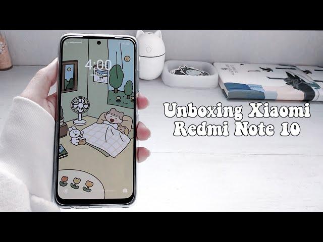 Unboxing Xiaomi Redmi Note 10 - Aqua Green-Lake Green [ Aesthetic Unboxing/Cute Cases ] I Lunadrella