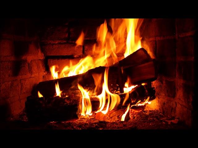 Fireplace crackling sounds thunderstorm wind and rain | 3 hours relaxation | Meditation