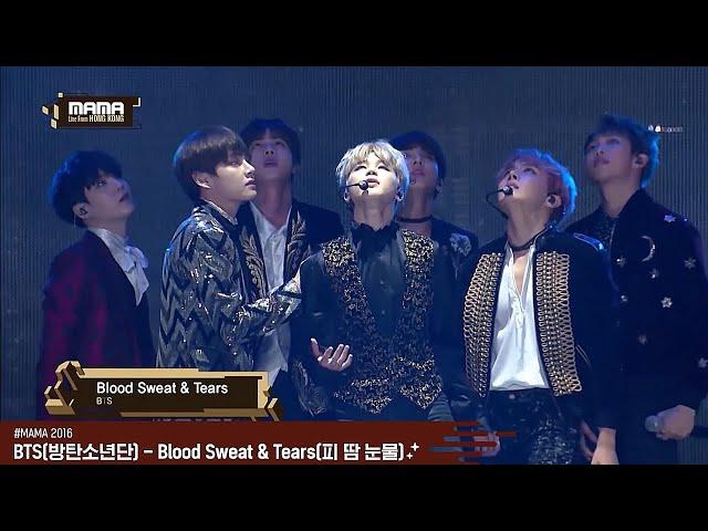 BTS (방탄소년단) Blood Sweat & Tears live MAMA 2016 [ENG SUB] [Full HD]