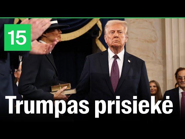 Iš arti: Donaldas Trumpas prisiekė ir tapo 47-uoju JAV prezidentu