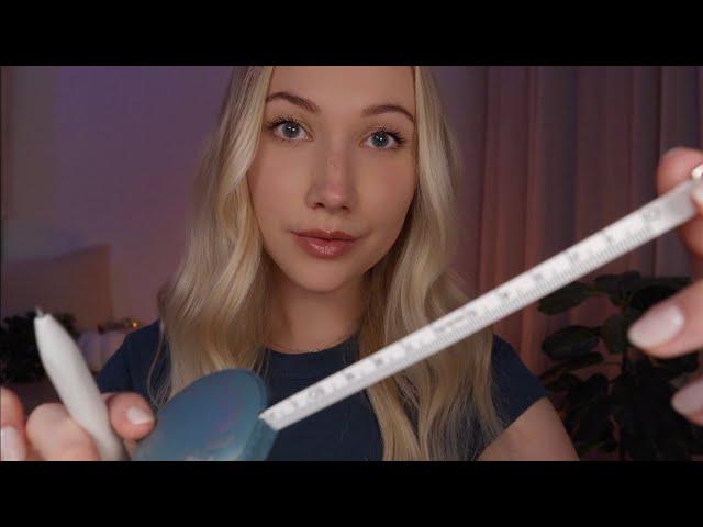 ASMR Facial Expression Analysis | Face Measurements & Note Taking (writing sounds) 