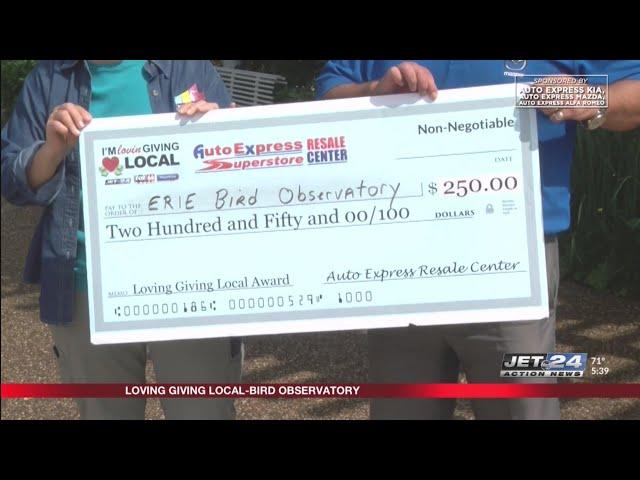 Erie Bird Observatory wins $250 part of JET 24/FOX 66/YourErie and Superstore Joe’s Loving Giving Lo