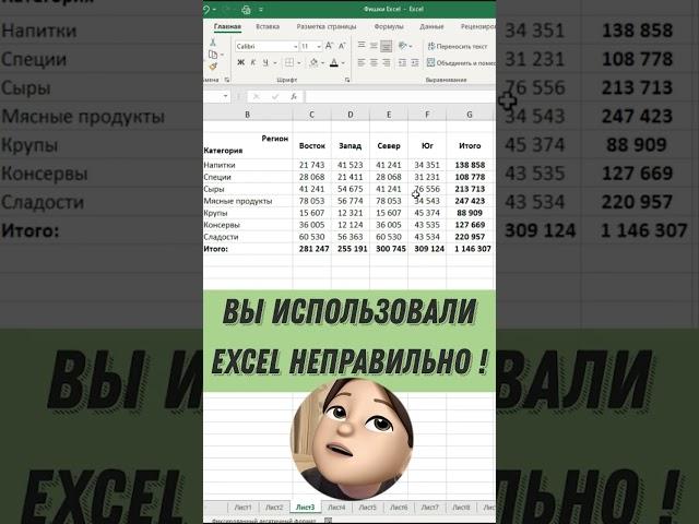 Вы все это время неправильно пользовались Excel #excel #лайфхаки #обучение #образование #эксель