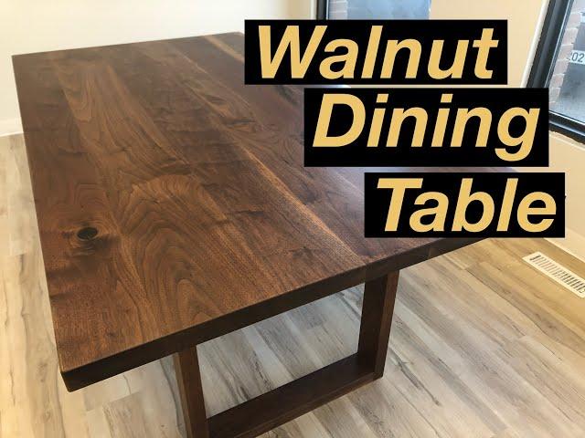 Modern Walnut Cuboid Dining Table | Custom Tables Edmonton