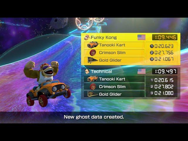 3DS Rainbow Road (200cc) - 1:09.446 | Former World Record | Mario Kart 8 Deluxe