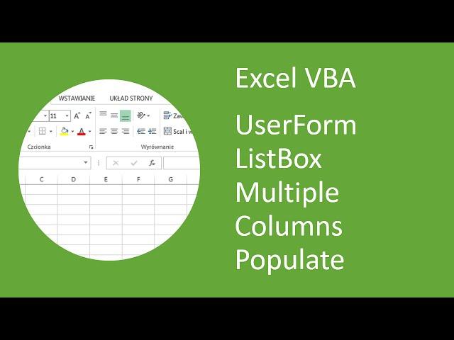 Excel VBA UserForm ListBox with Multiple Columns Populate (Column Property)