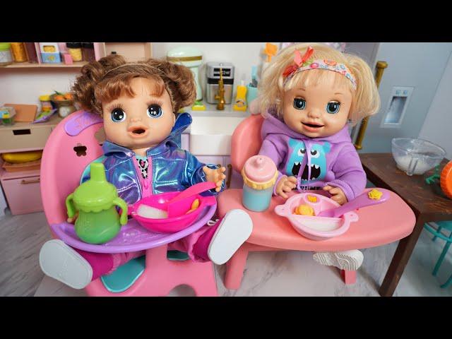 Baby Alive dolls Hayley and Gabby's Evening Routine