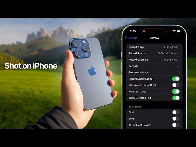 The iPhone Settings YOU NEED for the BEST Photos & Videos