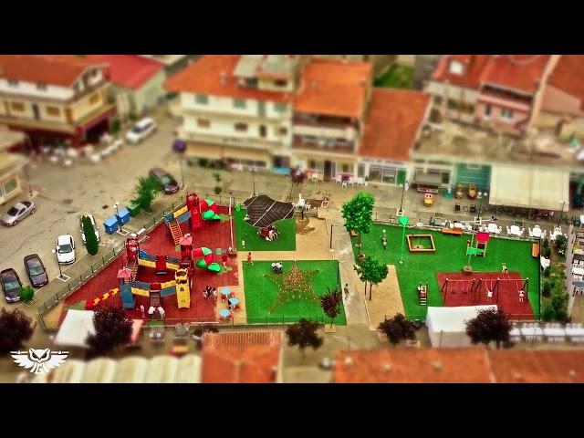 Miniature world - Playground Tilt shift video #miniature #tiltshift #timelapse #drone #dronefootage