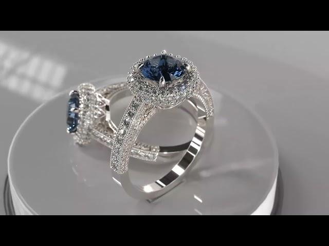 Sapphire and Diamond Ring: Bringing Elegance to Life! | Keyshot | Jewelry  | Rendering | Animation